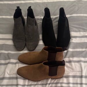 Nordstrom Men's Suede Chelsea Boots - Black, Gray, Tan: new and used, men’s 10us